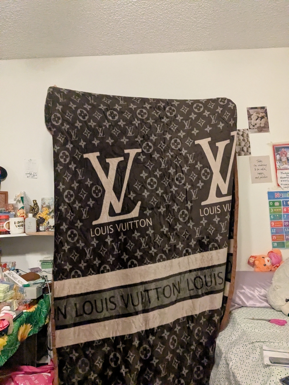 Monogram Blanket in Black and Beige ❌❌❌ SOLD ❌ ❌ ❌